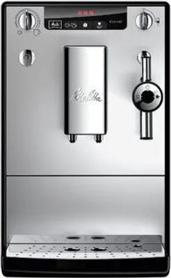 A front view of a Melitta Caffeo Solo automatic coffee machine.
