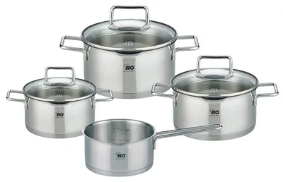 Topfset 4-teilig Smart Steam, Edelstahl 18/10, Öldosiersystem