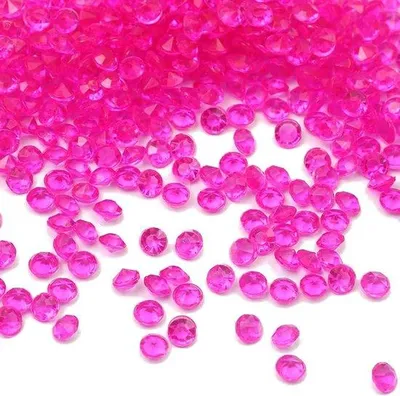 Image de Lot de 1 000 plateaux en acrylique à effet diamant - 4 mm - rose