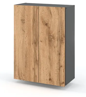 Produktbild von Wandhängender Badezimmerschrank 60 cm, mattgraue Eiche Wotan