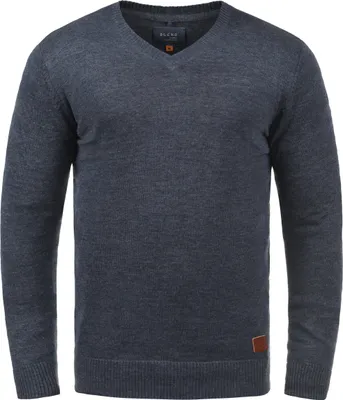 Produktbild von Blend BHLasse Herren Strickpullover Feinstrick Pullover mit V-Ausschnitt Baumwollmischung Regular fit