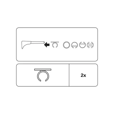 Produktbild von Gardinia Ring Adapter memphis schwarz memphis schwarz, Ø 16 mm
