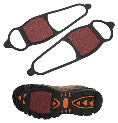 Image de Crampons antidérapants - Protège-chaussures réutilisables - Pour sable grossier - Stabilité sur la glace - Faciles à mettre et à enlever - Légers (83 g) - Protège-chaussures