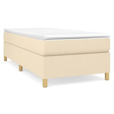 Produktbild von Boxspringbett mit Matratze Creme 100x200 cm Stoff
