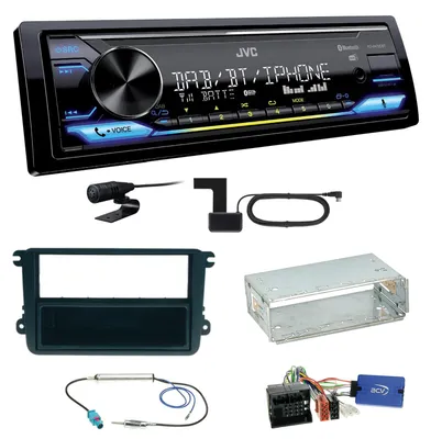 Produktbild von JVC KD-X472DBT DAB+ Bluetooth Einbauset für Golf 5 6 Passat 3C CC B7 Touran