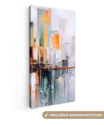Obrázok produktu pre MuchoWow® - Plátno - Olejomaľba - Panoráma - Abstraktné, nástenná maľba, nástenné dekorácie obrazy obývacia izba, 40x80cm