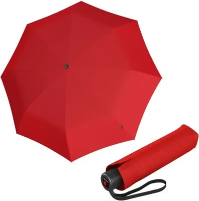 Zdjęcie produktu dla Knirps KNIRPS A.050 MEDIUM Red - elegancki damski parasol składany