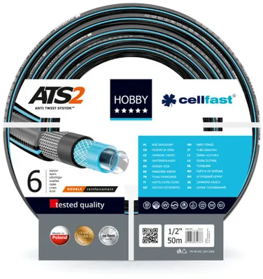 CELLFAST Gartenschlauch HOBBY ATS 1/2" 25 m, 6-lagig, knickfrei