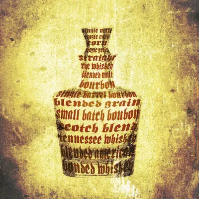 Obrázek produktu pro Whiskey umělecký tisk obrazu - Whiskey varieties (100 x 100 cm)