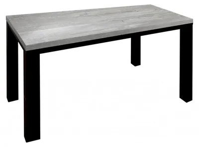 Produktbild von Esszimmertisch Esstisch 160x90 Platte Beton Optik Gestell schwarz