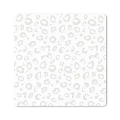 Produktbild von MuchoWow® Mauspad Mousepad Muster - Pantherdruck - Weiß 30x30 cm - Mousepads - Maus Mat - Pad - Mausunterlage - Gaming