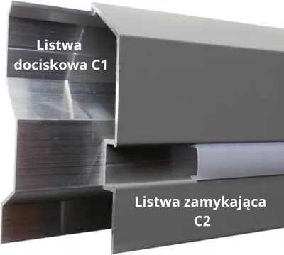 Obrázok produktu pre Renoplast hliníkový základný profil C2 soklová lišta, ukončovací profil, 8x2,5x200 cm, grafit