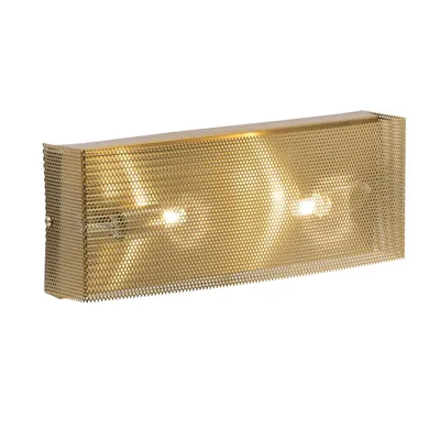 Productafbeelding van Briljante wandlamp Meshel, goudkleurig, max. 2 x 28W G9, exclusief lampen