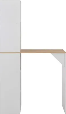 Obrázek produktu pro vidaXL Barový stůl se skříňkou bílý 115x59x200 cm