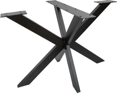 Immagine prodotto di Natural Goods Berlin SPIDER struttura per tavolo, guide per tavolo, gambe per tavolo, molto robuste, gambe per mobili, metallo, nero, H71 x L85 x L85 cm