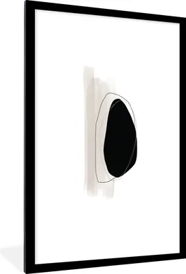 Produktbild von MuchoWow® Gerahmtes Poster Schwarz - Farbe - Pastell 60x90 cm - Poster mit Schwarzem Bilderrahmen Wandposter Rahmen Foto Bilder - Dekoration - Wandposter Wohnzimmer - Hochwertig