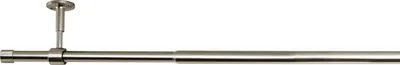 Produktbild von Komplettgarnitur Kugel Gardinenstange ausziehbar Farbe: Edelstahl-Optik, Größe: 120-210 cm