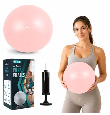 Obrázek produktu pro Mini gymnastický míč 25 cm fitness míč pilates míč jóga míč s pumpičkou nosnost až 100 kg cvičení doma růžový