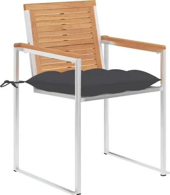 Produktbild von "SALE 2026"Gartenstühle - Gartenmöbel - Balkonstuhl 8er-set - multifunktional& Moderne - mit Kissen Massivholz Teak - Stühle für Garten, Balkon DE1150606