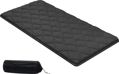 Zdjęcie produktu dla SucceBuy Japoński materac futon (2032 x 991 x 89 mm), składana mata tatami (rozmiar pojedynczego łóżka), materac podłogowy z torbą do przenoszenia i paskami mocującymi, 9-warstwowa mata do spania do jogi i medytacji, czarna