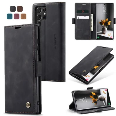 Produktbild von Handy Hülle für Samsung Galaxy S22 Ultra Klapphülle Case Cover Handy Tasche Etui - Schwarz