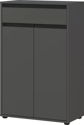 Ladekast Grafit 63x98x34 cm mit 1 Schublade und 2 Türen