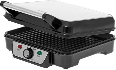 Produktbild von JUNG MESKO MS3050 Kontaktgrill, Doppel Grillfläche 1288 cm², 180° neigbare Platten, Temperaturregler, Tischgrill elektrisch, Elektrogrill 2500W