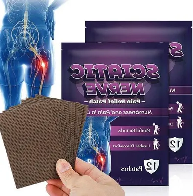 Zdjęcie produktu dla Bandaż przeciwbólowy na rwę kulszową – 60 warstw elastycznej tkaniny – obszar pleców i pośladków – nerw kulszowy – uniwersalny plaster mięśniowy