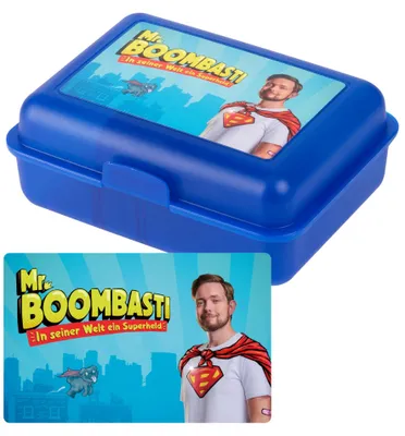 Lunchbox mit Trennwand, Mr. Boombasti, 17,5x12,8x6,9 cm, blau