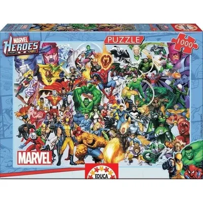 Obrázok produktu pre Puzzle Marvel – koláž hrdinov, 1000 dielov, 68 x 48 cm, EDUCA
