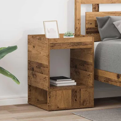 Produktbild von "Schlussverkauf" Beistelltisch 2 Stück - Wohnzimmer Sofatisch - Altholz 40x40x56 cm Holzwerkstoff  C13666