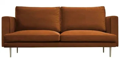 Immagine prodotto di Divano creativo a tre posti, colore arancione, design per soggiorno, divani imbottiti