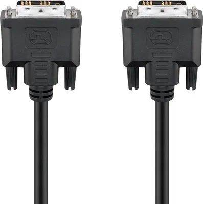 Produktbild von DVI-D Full HD-Kabel Single Link, vernickelt DVI-D-Stecker Single-Link (18+1 pin) > DVI-D-Stecker Single-Link (18+1 pin)