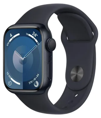 Produktbild von Apple Watch 9 Cell 45mm Alu Mitternacht Sportarmband S/M