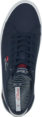 Produktbild von s.Oliver Herren Sneaker Stoffschuh Schnürung Streifen 5-13637-42, Größe:44 EU, Farbe:Blau