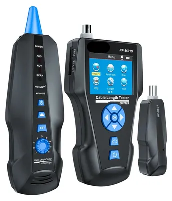 Obrázek produktu pro Testovač sítí – Multifunkční kabelový tester – Kontrolér sítě – Detektor PoE – Displej s barevným podsvícením
