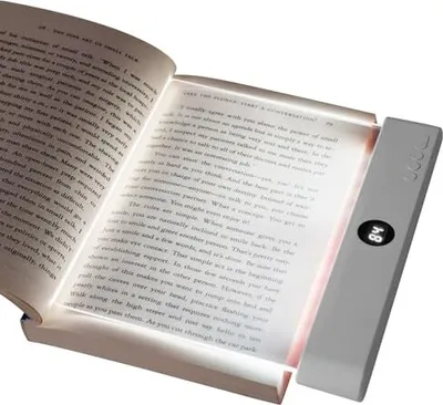 Produktbild von Lightwedge -Leselampe, tragbares flaches Buchlicht im Bett nachts, LED -Panel Licht, Augenschutz -Geschenkliebhaber - Weiß