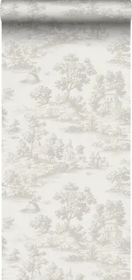 Produktbild von Sanders & Sanders Tapete Toile de Jouy Beige 53 cm x 10 m