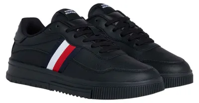 Produktbild von Tommy Hilfiger - Herren Sneaker "Supercup", gestreift, Leder PP6779 (42 EU) (Schwarz)