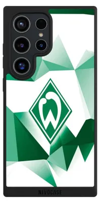 Produktbild von NIVOCASE Handyhülle für Samsung Galaxy S24 Ultra  Hülle NIVOpure Case Schwarz Offizielles Lizenzprodukt SV Werder Bremen Tarnmuster