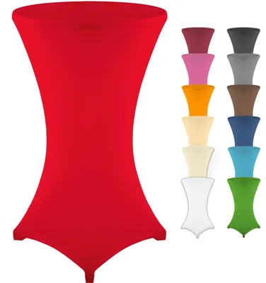 Stretch-Statafelhoes Ø60-65 cm rot, Öko-Tex, waschbar