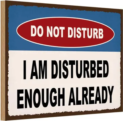 Produktbild von vianmo Holzschild 20x30 cm do not disturb a am disturbed Warnschild Hinweisschild