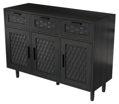 Obrázek produktu pro Kuchyňská komoda s 3 zásuvkami a 3 dvířky, rozměry 108x40x80 cm