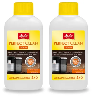 Produktbild von 2 x Melitta Perfect Clean Melksystemreiniger für Kaffeevollautomaten 250 ml - Vorteilspackung - 2 Stücke