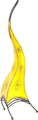 Produktbild von Orientalische Lampe Hennalampe marokkanische Lederlampe Tischleuchte Stehleuchte Paris Sonne 100 cm, gelb