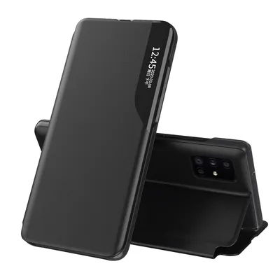 Obrázek produktu pro Pouzdro pro Galaxy A71, Smart View Okénko Flip StojánekPolyuretanKožené Ochranné Pouzdro pro Samsung Galaxy A71 černé