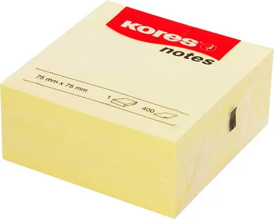 Image de Kores Haftnotizen Wrfel "notes", 75 x 75 mm, blanko, gelb