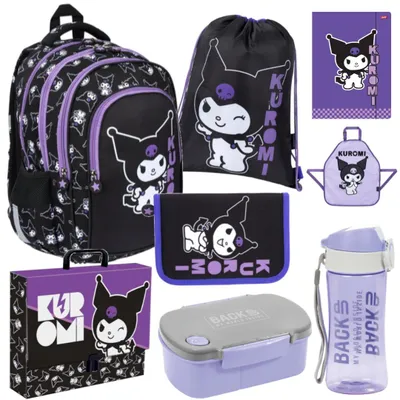 Produktbild von Kuromi Schwarzes St. Majewski 8-teiliges Schulset für Mädchen