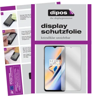 Produktbild von 2x Schutzfolie für OnePlus 6T klar Displayschutzfolie Folie Display Schutz dipos