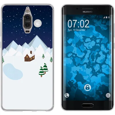 Produktbild von PhoneNatic Case kompatibel mit Huawei Mate 9 Pro Silikon-Hülle X Mas Weihnachten Winterwonderland M6